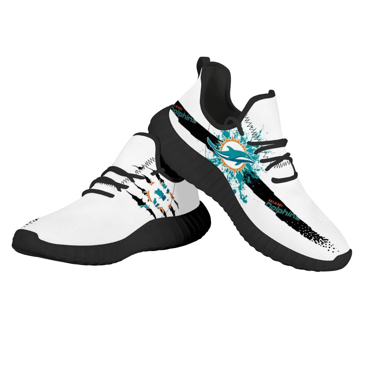 Women's NFL Miami Dolphins Mesh Knit Sneakers/Shoes 003